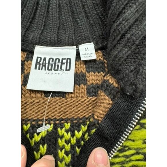 "Ragged Jeans" Mens Sweater, 1/2 Zip, Hip Hop , Grundge, Beetlejuice - Picture 3 of 8